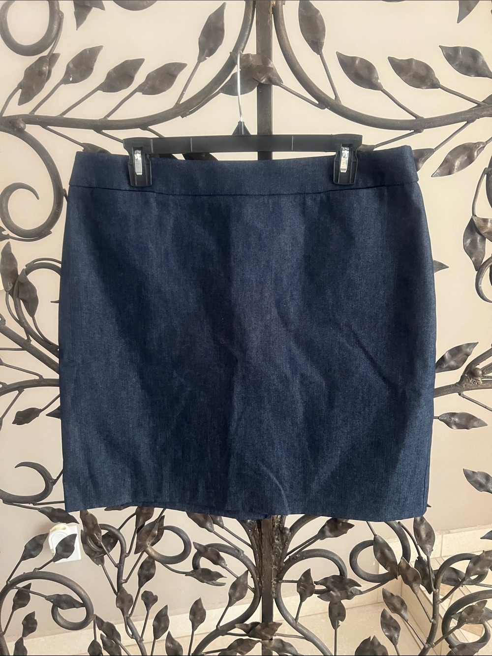 NY & Company Classic Women's Dark Blue Denim Skirt